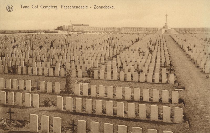 Tyne Cot kirkegård i Passchendaele av Belgian Photographer
