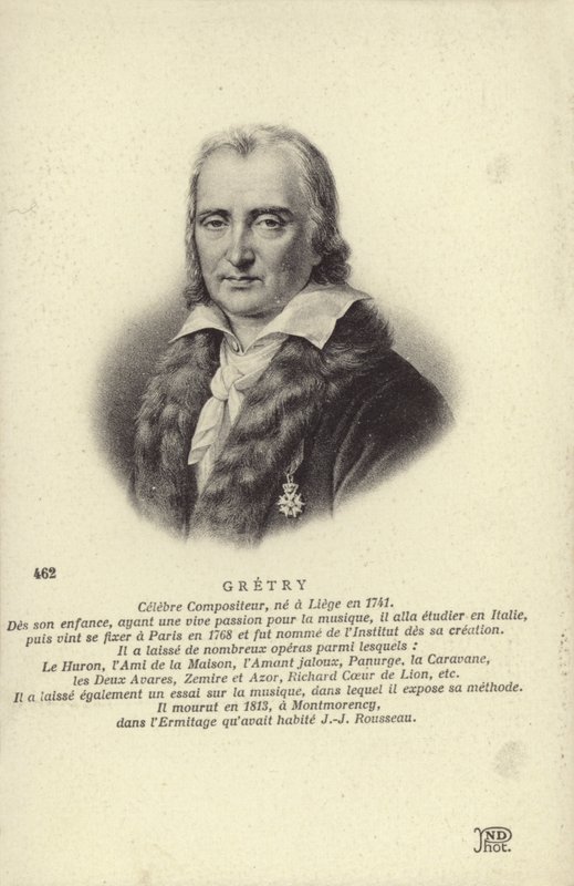 Andre Gretry , belgisk komponist (1741-1813) av Belgian School