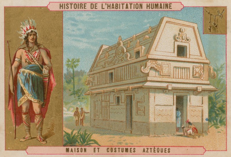 Aztekisk hus og kostyme av Belgian School