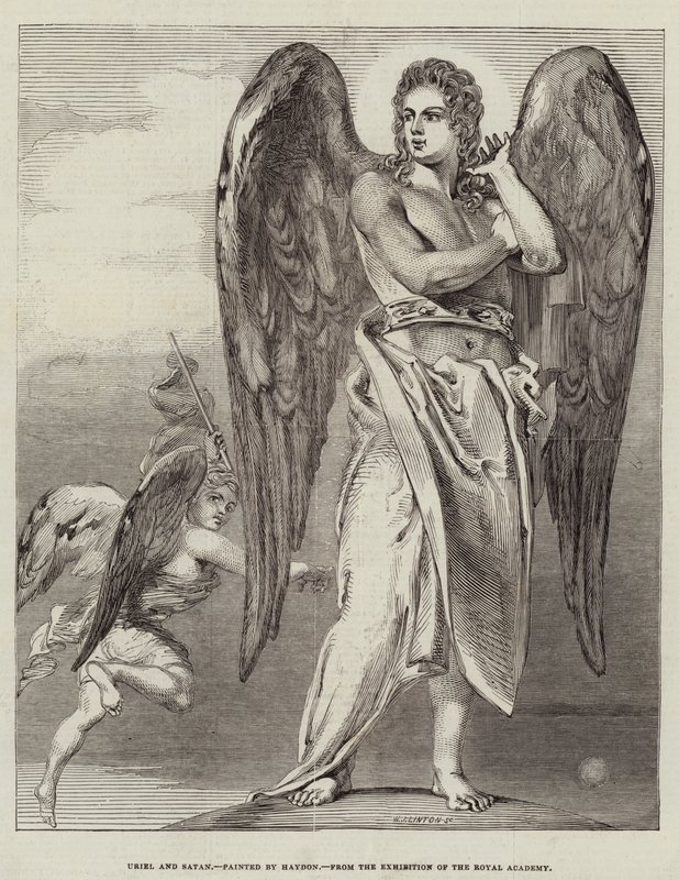Uriel og Satan av Benjamin Haydon