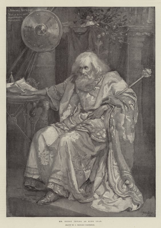 Mr Henry Irving som kong Lear av Bernard Partridge