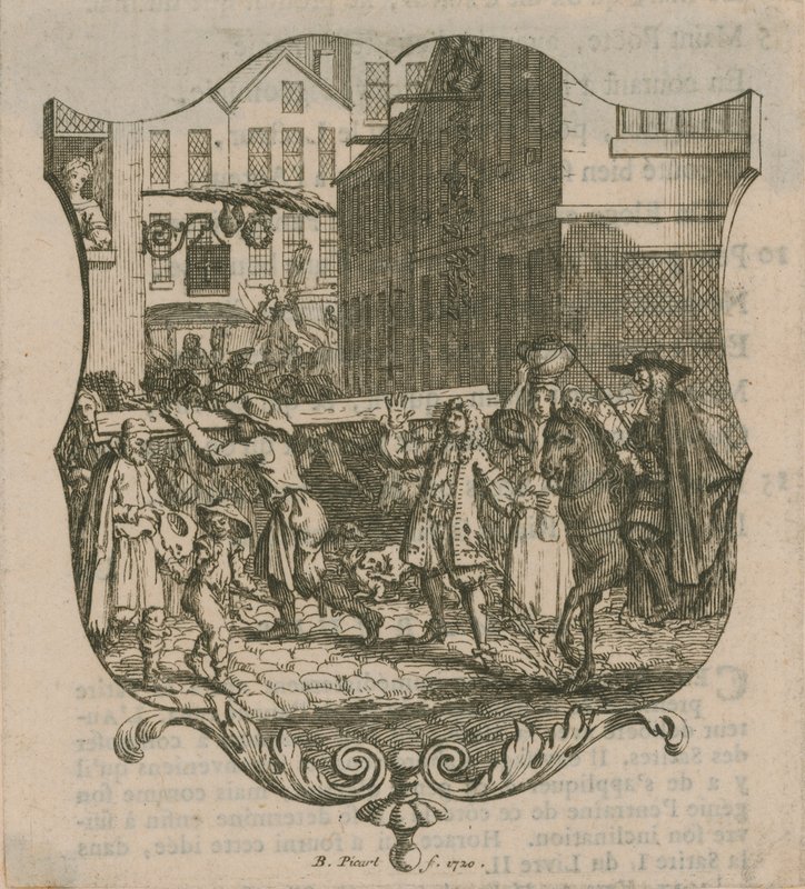 En scene fra London, datert 1720 av Bernard Picart