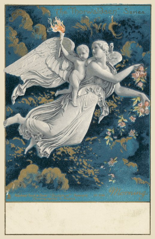 Morgen (farge litho) av Bertel (after) Thorvaldsen