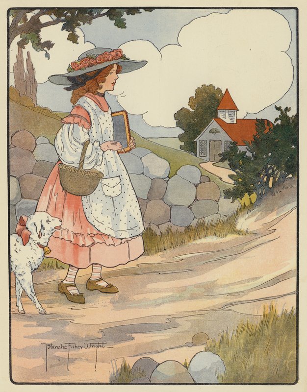 Marias lam (farge litho) av Blanche Fisher Wright