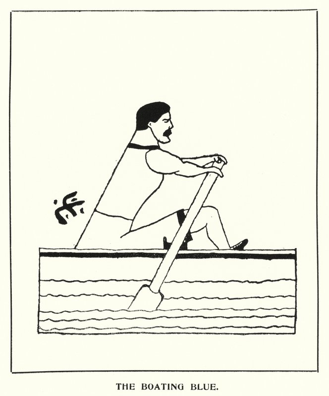 Oxford Quips: The Boating Blue (litho) av Bohun Lynch