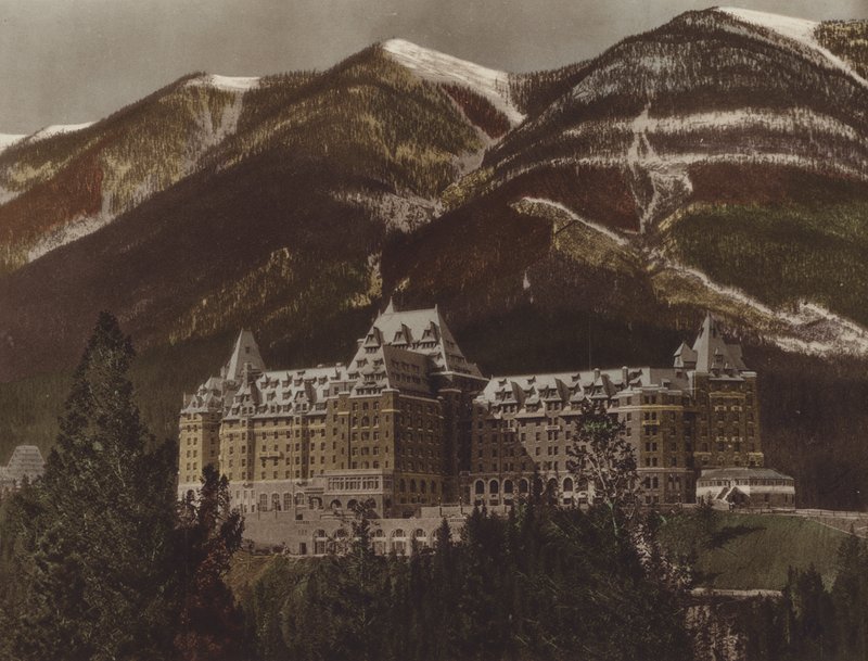 Banff Springs Hotel (fargebilde) av Byron Hill Harmon