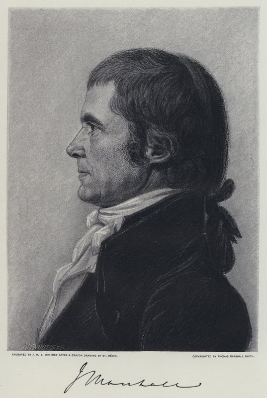 sjefsjef Marshall (litho) av C.B.J.F. de (after) Saint Memin