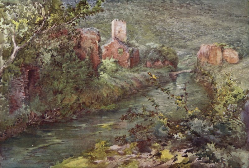 The Castle of Ninfa (farge litho) av C.T.G. Formili