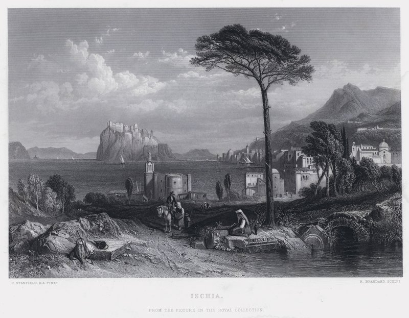 Ischia (gravering) av C. (after) Stanfield