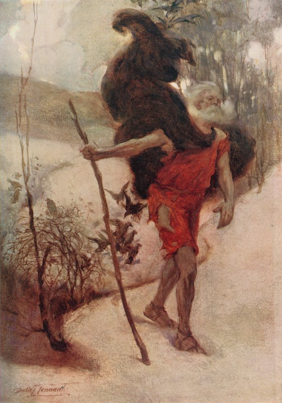 A Lovers Quarrel (farge litho) av C. Dudley (after) Tennant