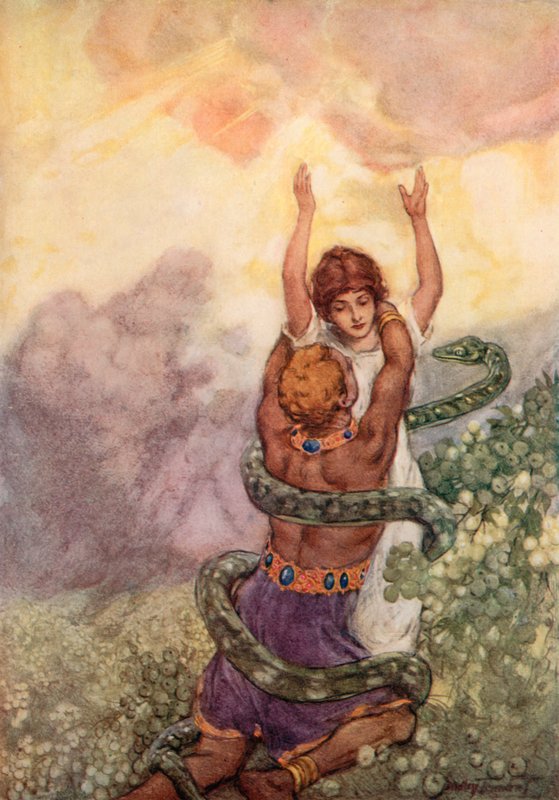 As By Fire (farge litho) av C. Dudley (after) Tennant