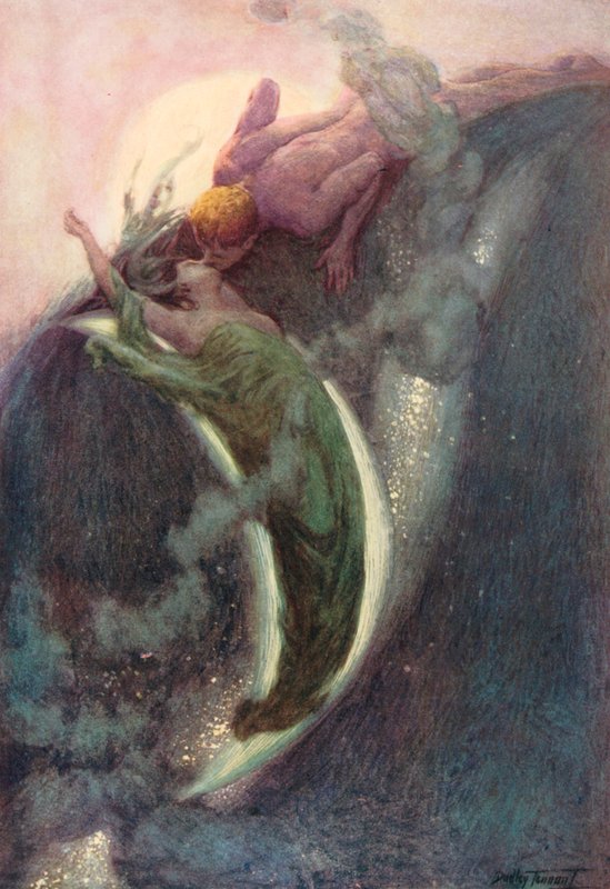 Dawn (farge litho) av C. Dudley (after) Tennant