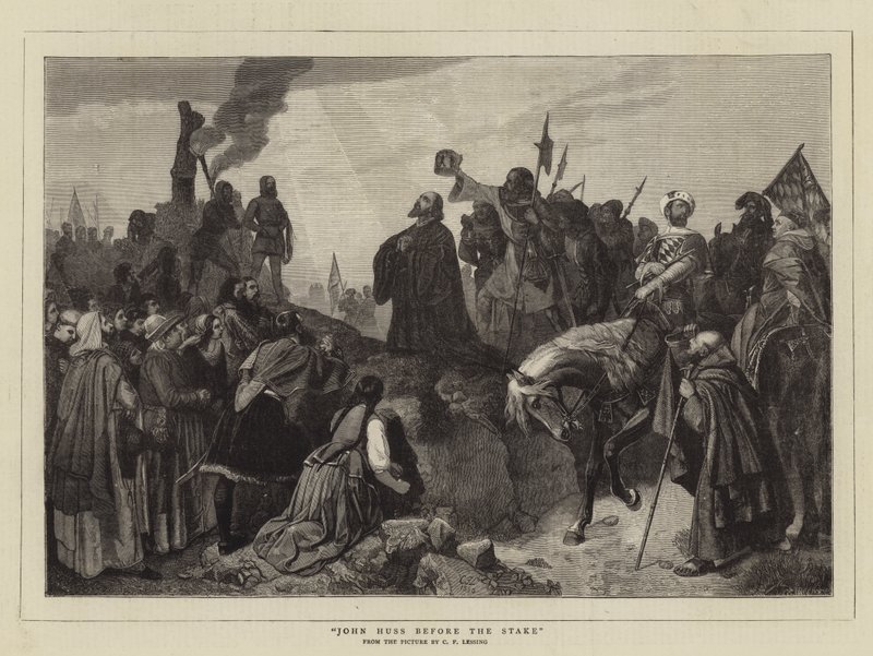 John Huss før staven av Carl Friedrich Lessing