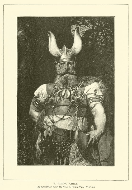 En vikinghøvding av Carl after Haag