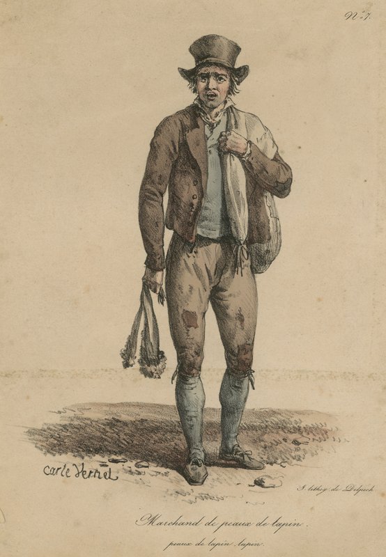 Kaninskinnshandler av Carle Vernet