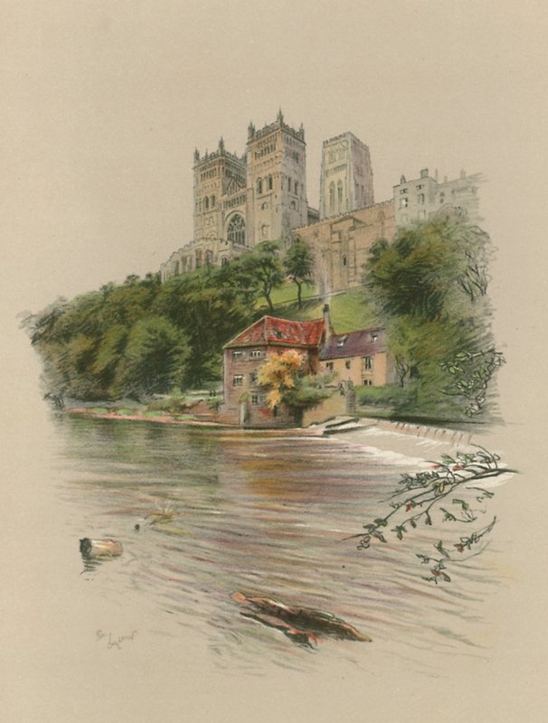 Durham katedral av Cecil Charles Windsor Aldin
