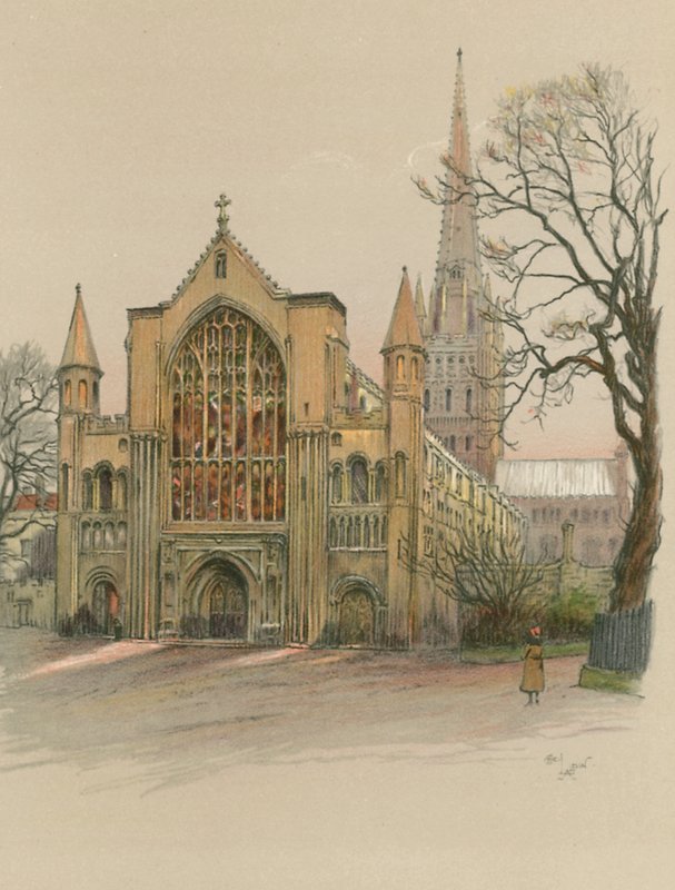 Norwich katedral av Cecil Charles Windsor Aldin
