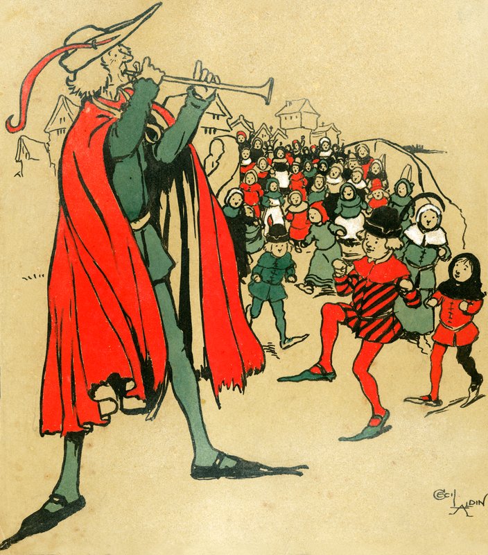 Pied Piper of Hamelin av Cecil Charles Windsor Aldin