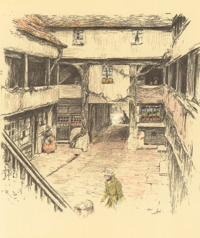 The New Inn, Gloucester av Cecil Charles Windsor Aldin