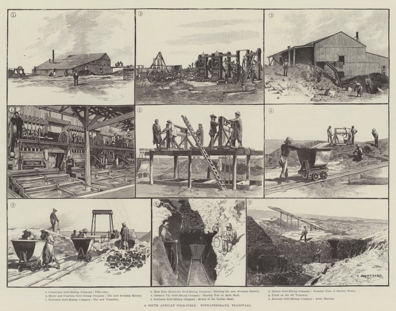 A South African Gold-Field, Witwatersrand, Transvaal av Charles Auguste Loye