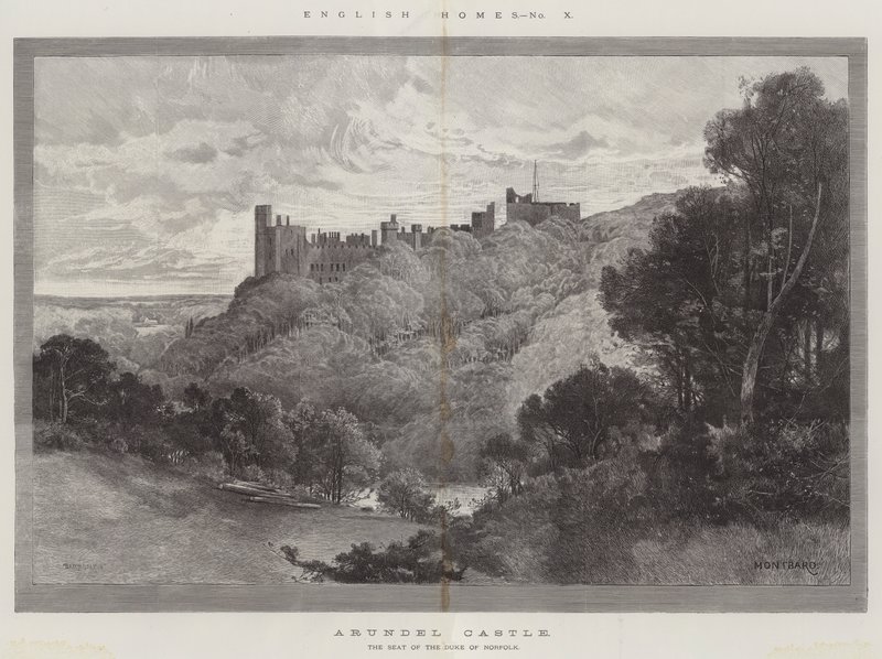 Arundel slott av Charles Auguste Loye