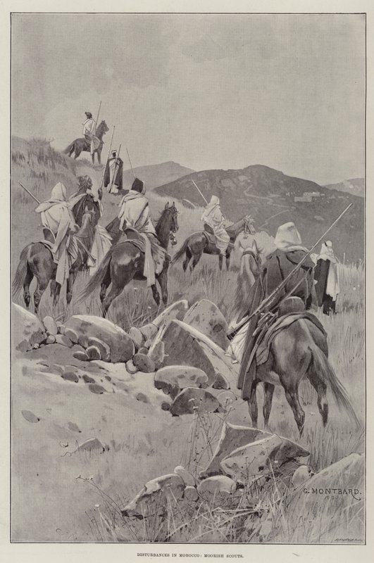 Forstyrrelser i Marokko, mauriske speidere av Charles Auguste Loye