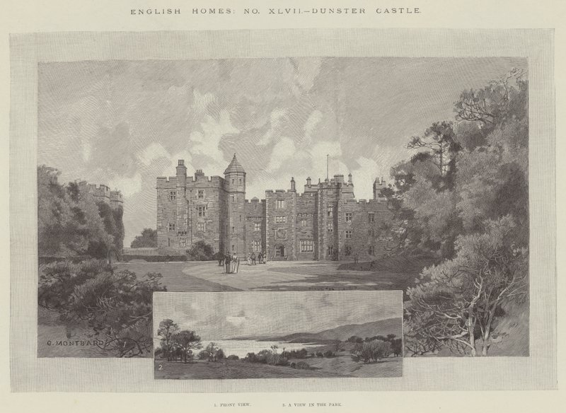 Dunster Castle av Charles Auguste Loye