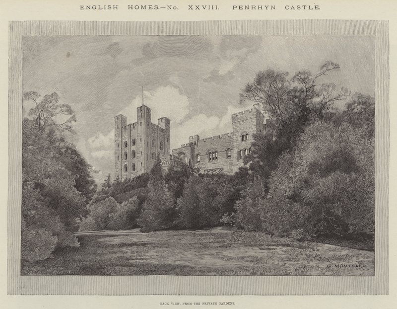 Penrhyn slott av Charles Auguste Loye