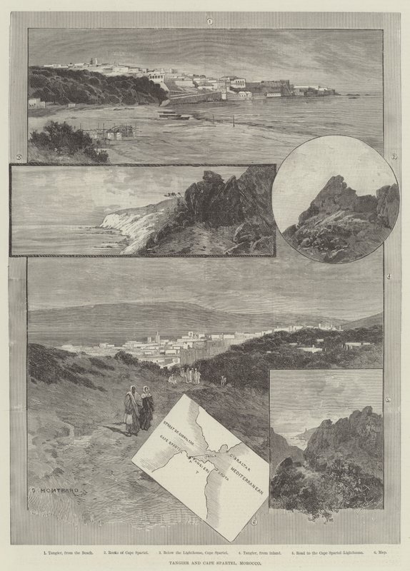 Tanger og Kapp Spartel, Marokko av Charles Auguste Loye