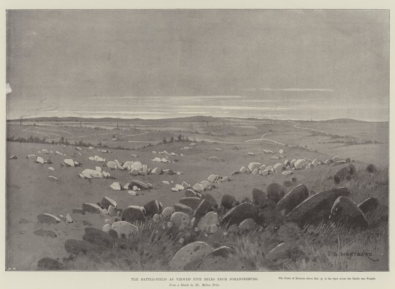 The Battle-Field sett på Five Miles from Johannesburg av Charles Auguste Loye