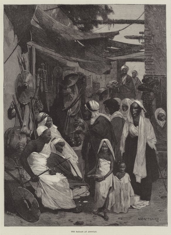 Basaren i Assouan av Charles Auguste Loye