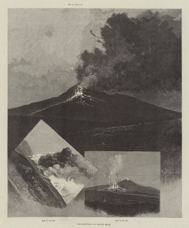 Etna-utbruddet av Charles Auguste Loye
