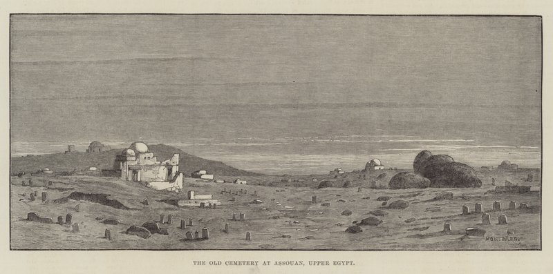 Den gamle kirkegården i Assouan, Øvre Egypt av Charles Auguste Loye