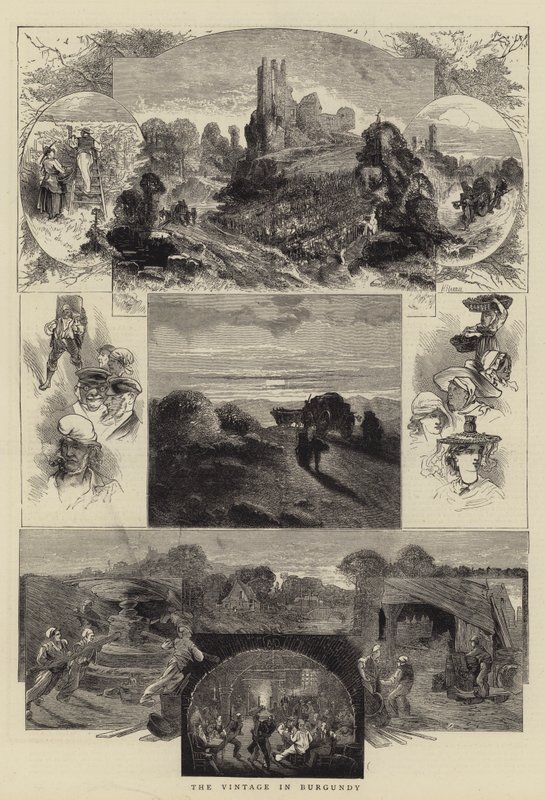 The Vintage i Burgund av Charles Auguste Loye
