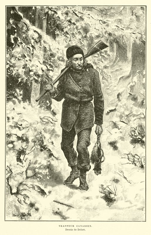 Kanadisk fangstmann av Charles Edouard Delort