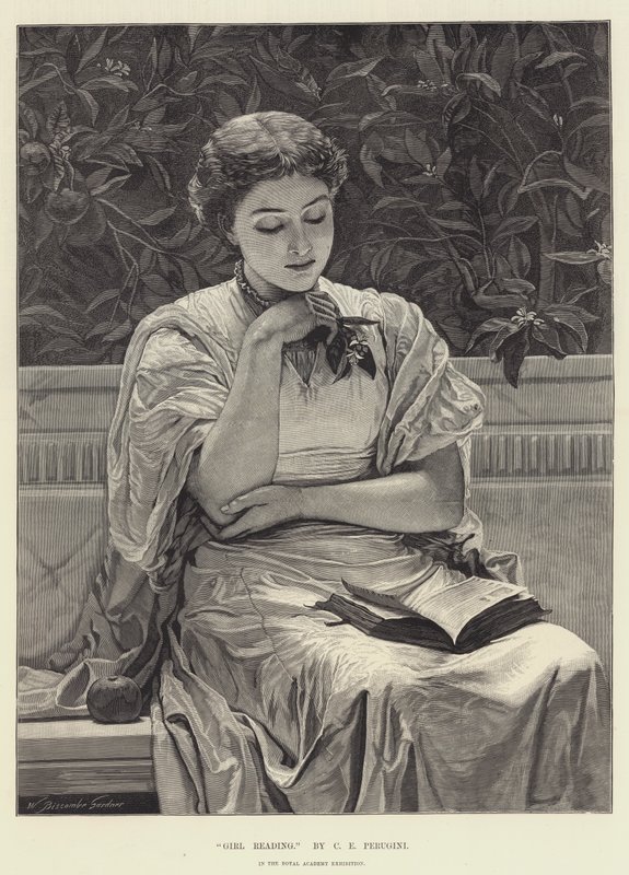 Jente som leser av Charles Edward Perugini