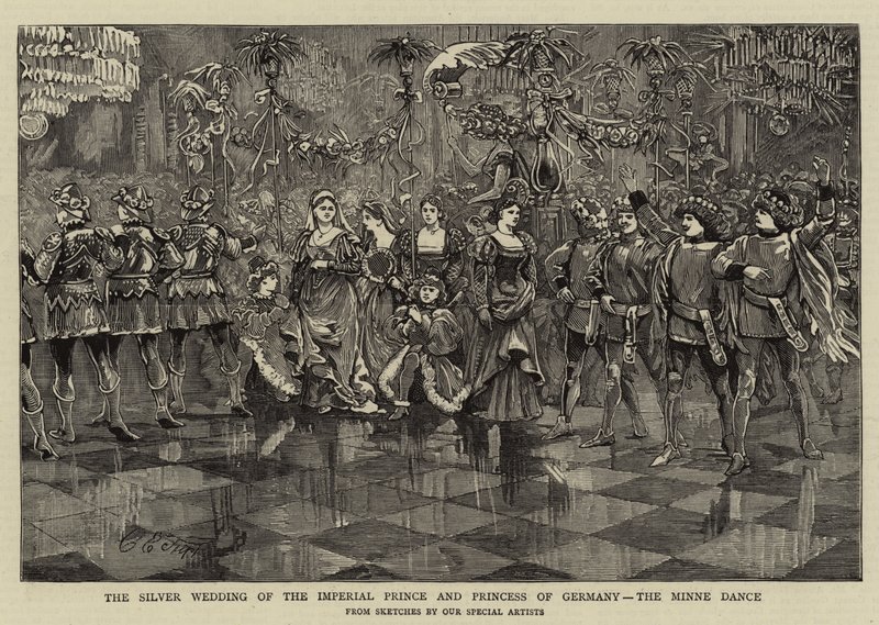 Sølvbryllupet til den keiserlige prinsen og prinsessen av Tyskland, Minne-dansen av Charles Edwin Fripp