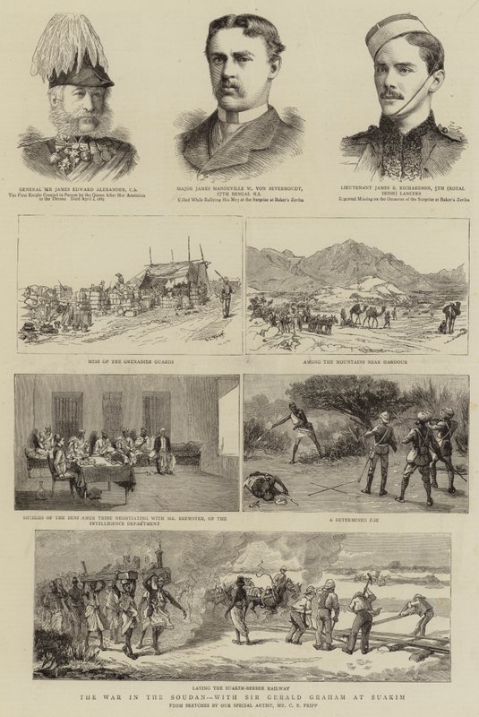 The War in the Soudan, med Sir Gerald Graham i Suakim av Charles Edwin Fripp