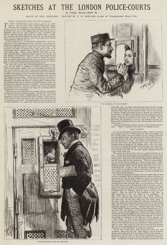 Skisser ved London Police-Courts av Charles Paul Renouard