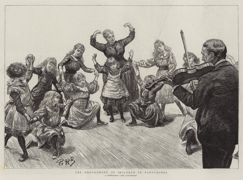 Sysselsettingen av barn i Pantomimes av Charles Paul Renouard