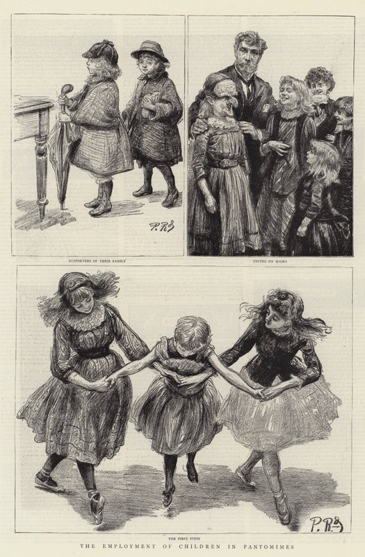 Sysselsettingen av barn i Pantomimes av Charles Paul Renouard