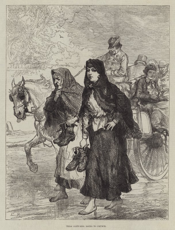 Irish Sketches, går til kirken av Sir John Charles Robinson
