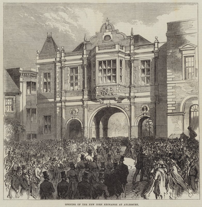 Åpning av New Corn Exchange på Aylesbury av Sir John Charles Robinson