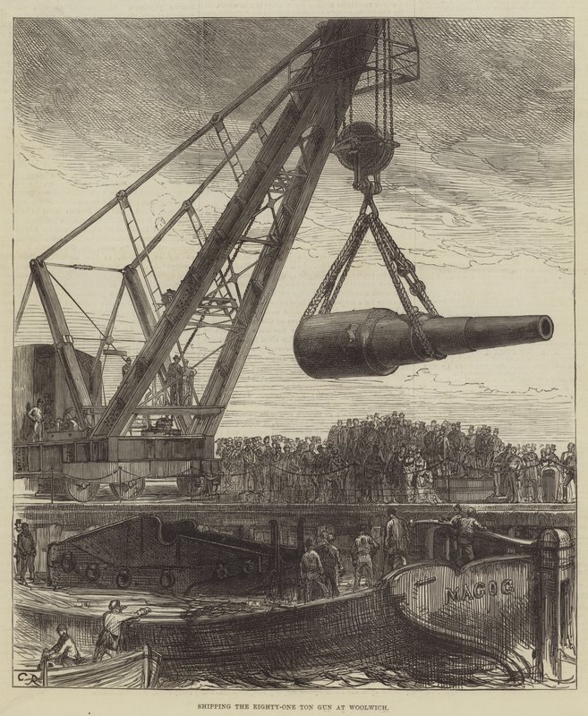 Sender 81-tonns pistol hos Woolwich av Sir John Charles Robinson