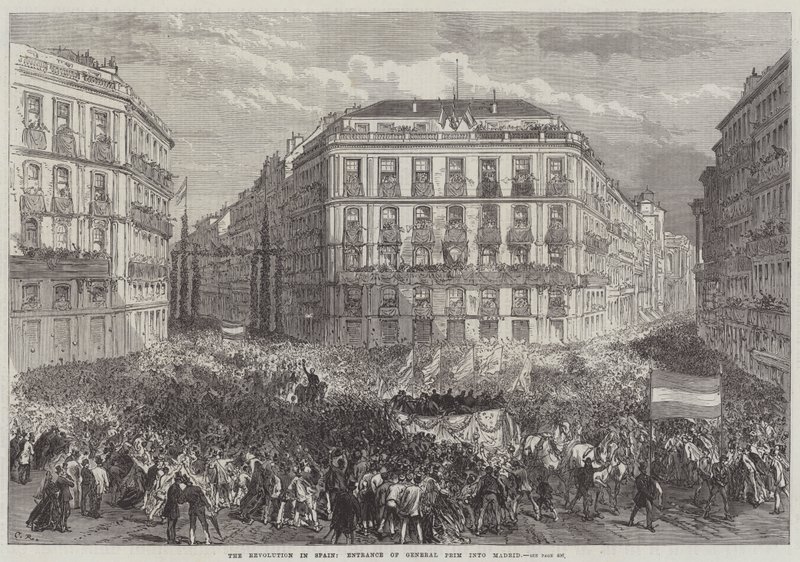 Revolusjonen i Spania, General Prims inntog i Madrid av Sir John Charles Robinson
