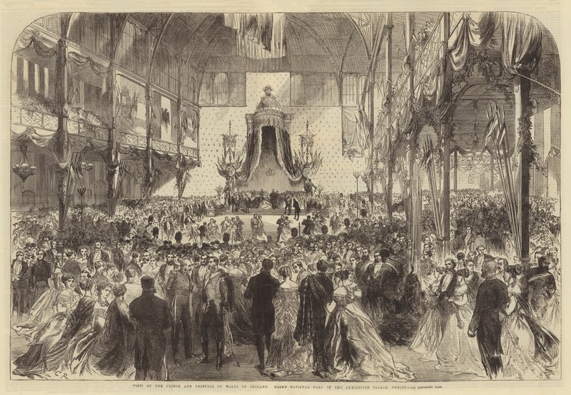 Besøk av prinsen og prinsessen av Wales til Irland, Grand National Ball i utstillingspalasset, Dublin av Sir John Charles Robinson
