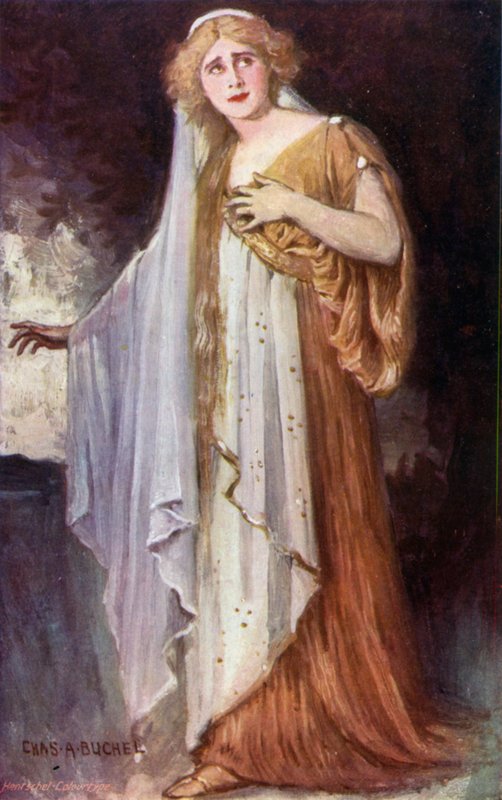 Penelope, Miss Lily Hanbury (farge litho) av Charles A. Buchel