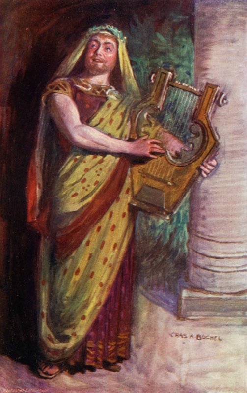 Phemius, Mr Courtice Pounds (farge litho) av Charles A. Buchel