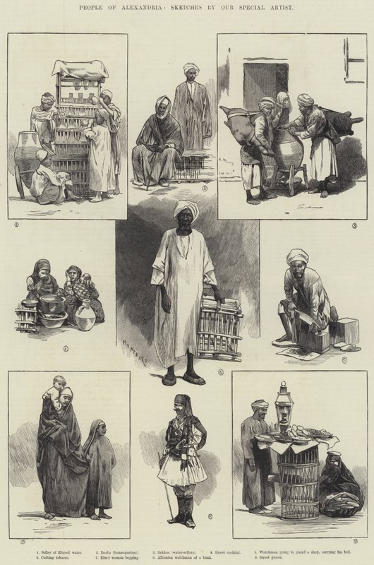 Folk i Alexandria av Charles Auguste Loye