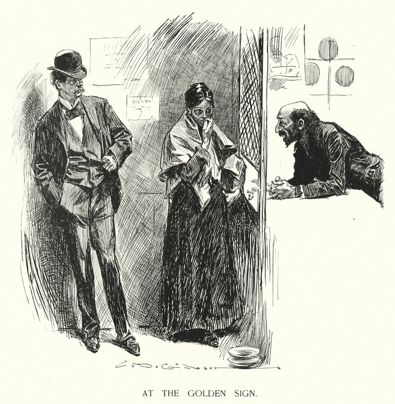 Ved det gyldne tegnet (litho) av Charles Dana Gibson
